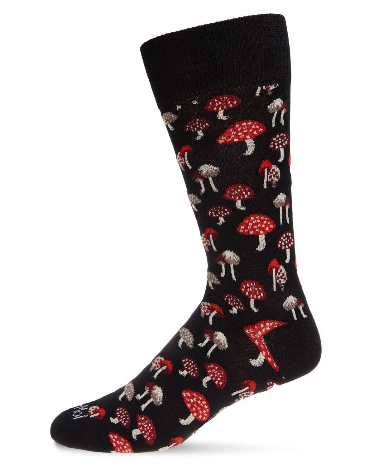 MeMoi/Mushroom Fields Bamboo Men's Crew Sock