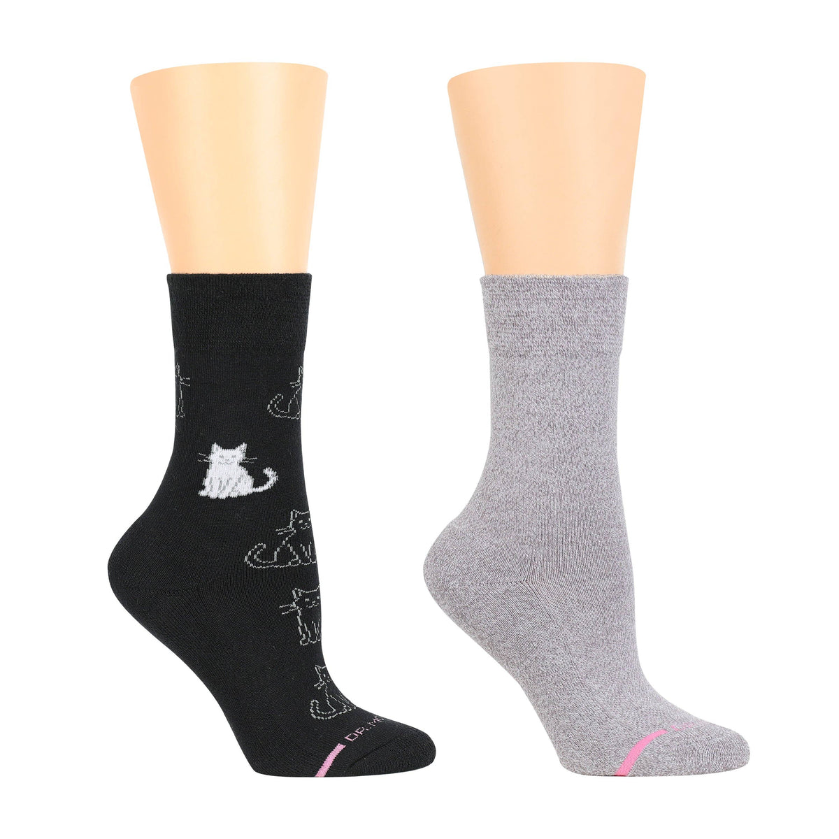 Dr. Motion/Cat Outline | Comfort Top Socks For Women