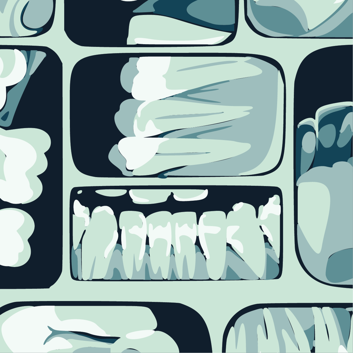 Foot Clothes/Too Cool for Flossing Teeth X-Ray Crew Socks