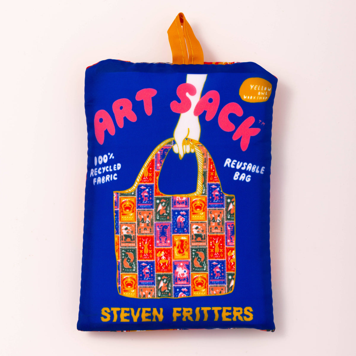 Yellow Owl Workshop Zodiac Art Sack by Steven Fritters - Eco-Friendly Reuse Tote