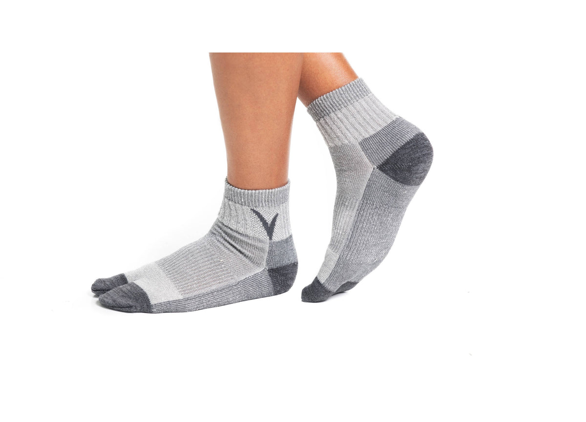 V Toe Wool Light Grey Flip-Flop Mini-Crew Chaco or Casual Socks
