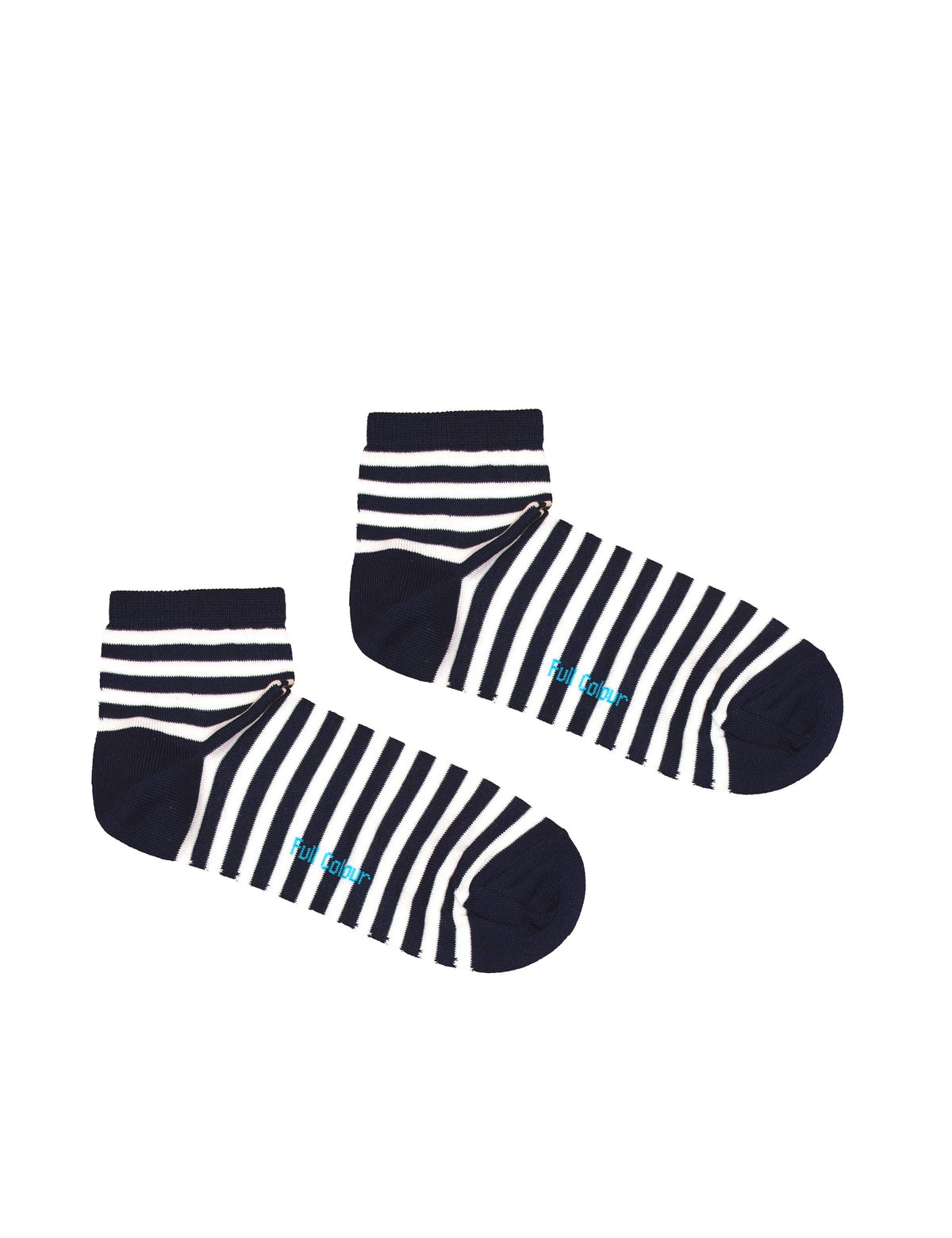 Full Colour/MERCERIZED NAVY BLUE ANKLE SAILOR SOCK