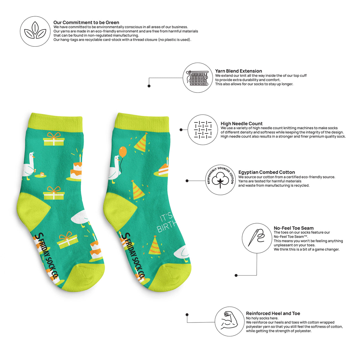 Friday Sock Co/Kid&#39;s Birthday Socks