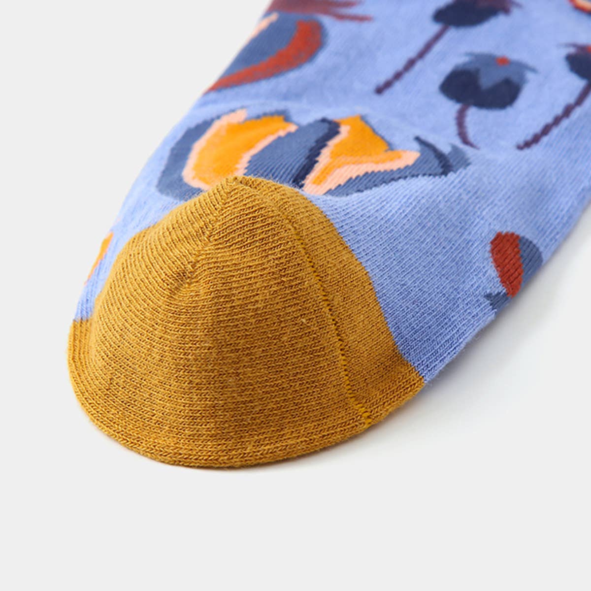 Yuppie Sox SUNFLOWER GRAPHIC FASHION COTTON SOCKS