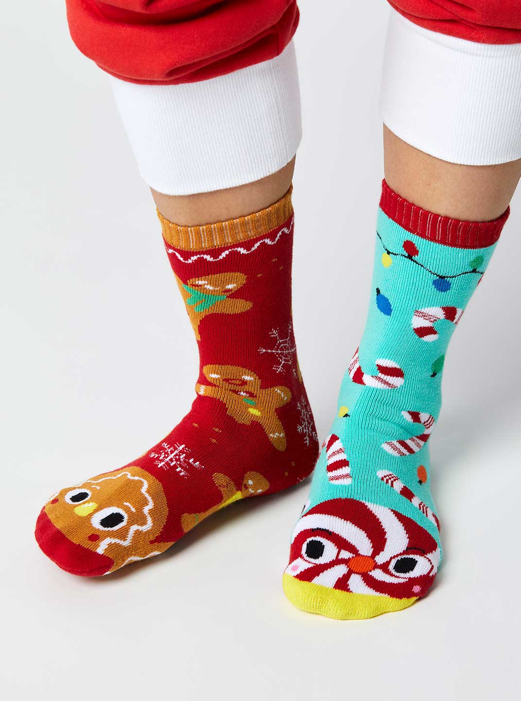 Pals/Christmas Gingerbread & Candy Cane - Fun Socks for Adults