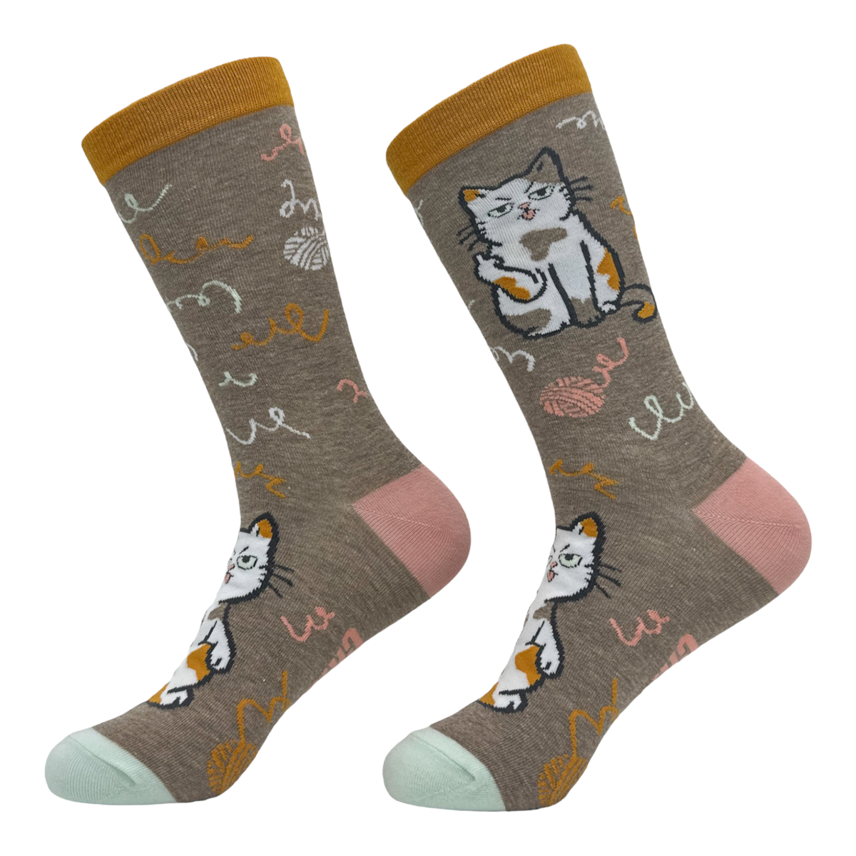 Crazy Dog/Women&#39;s Cat Flipping The Bird Socks Funny Jerk Mean Kitten