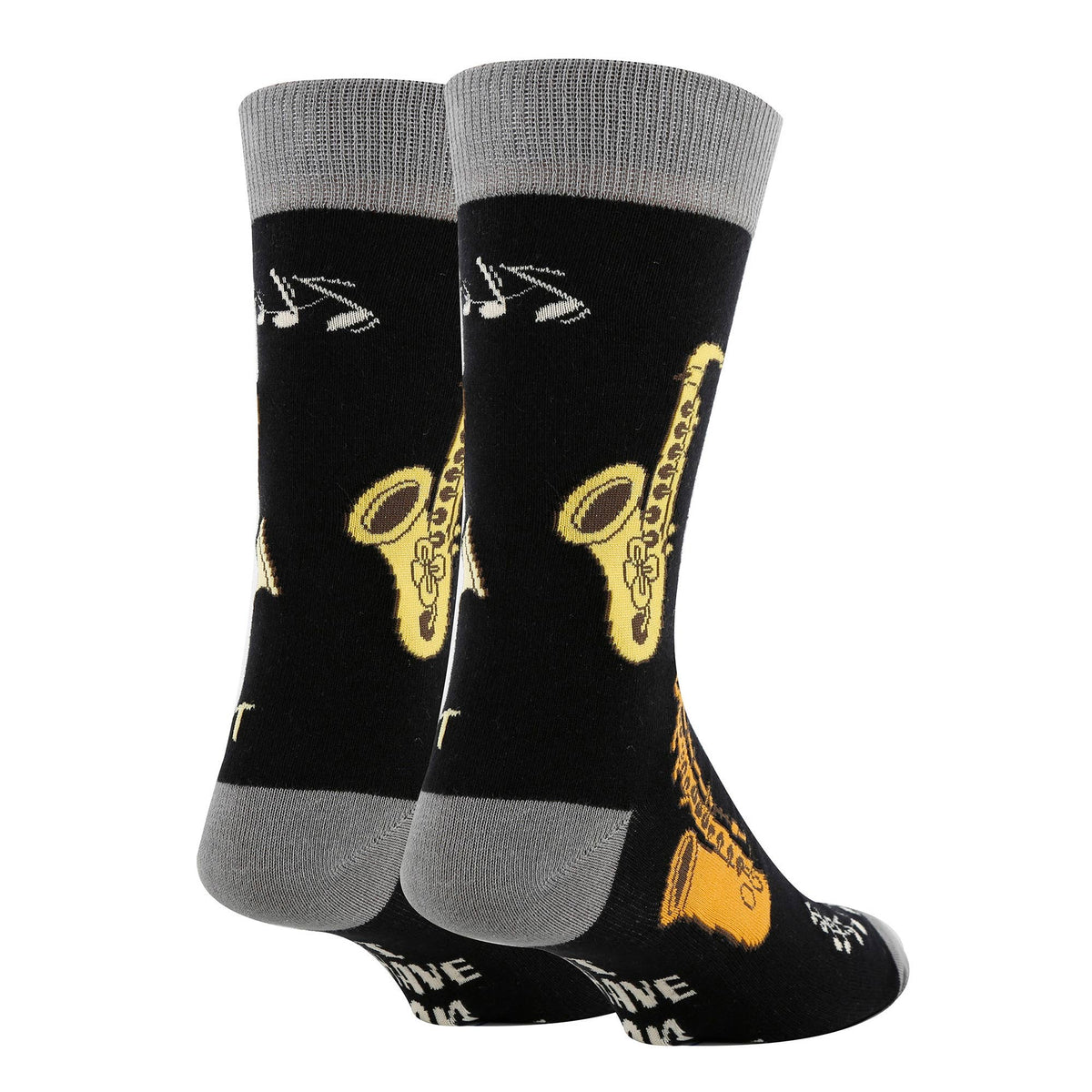 Oooh Yeah!//Sax Addict | Men&#39;s Funny Cotton Crew Socks