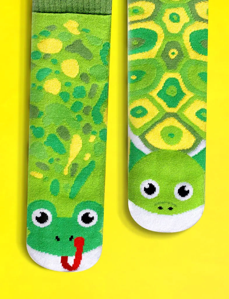 Pals/Frog & Turtle Mismatched Non-Slip Kids Socks