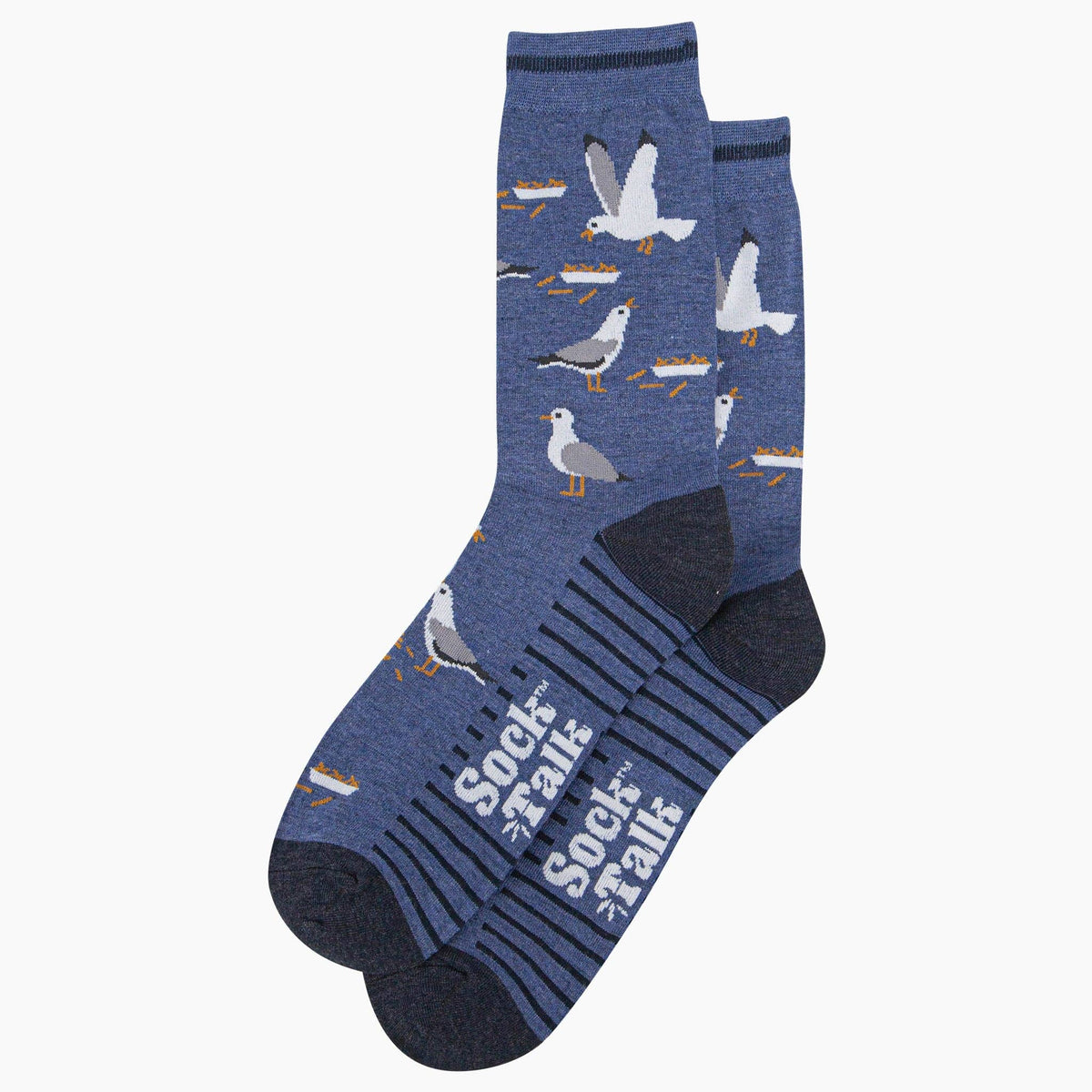 Sock Talk/Men&#39;s Bamboo Socks - Denim Blue, Thieving Seagulls