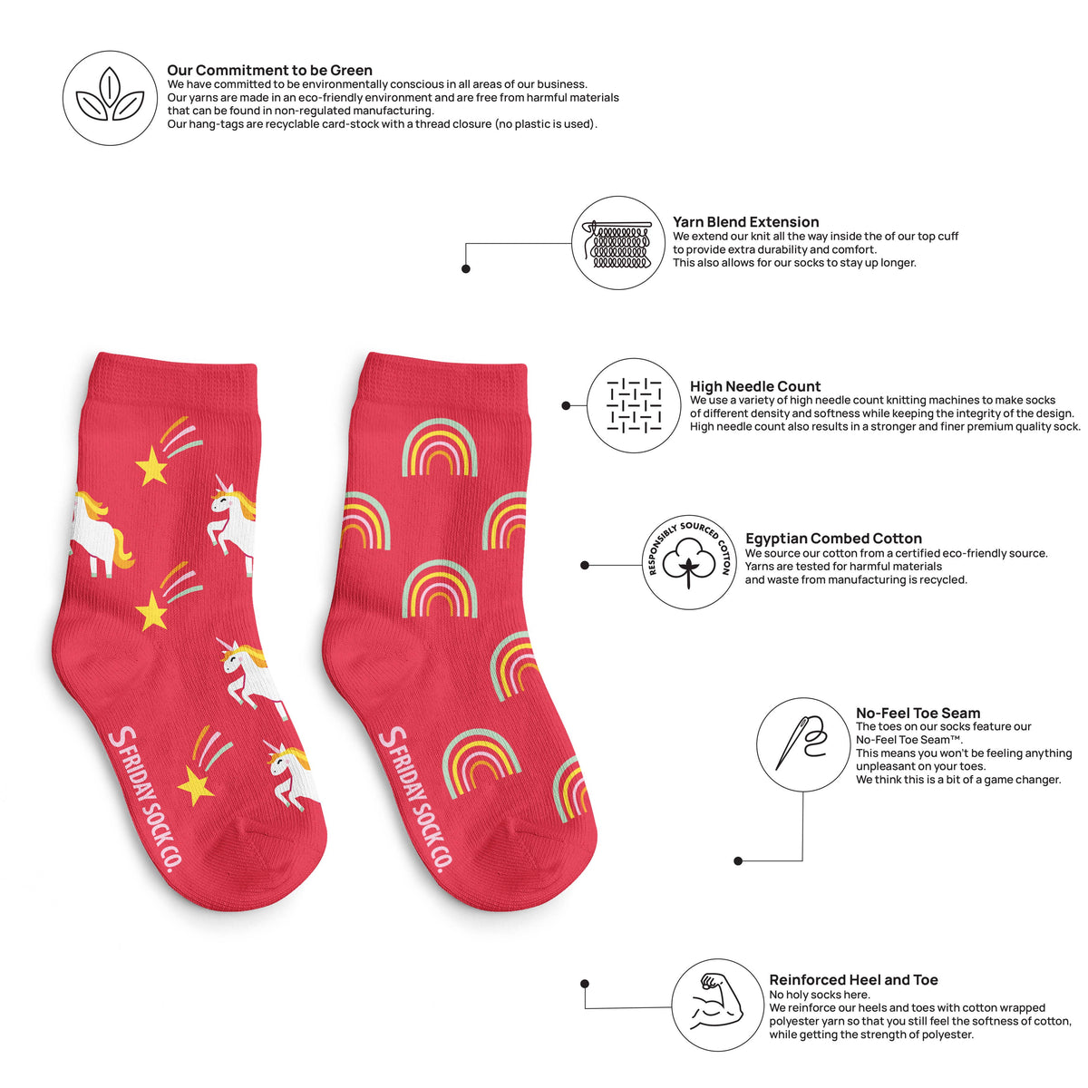 Friday Sock Co/Kid&#39;s Unicorn Socks