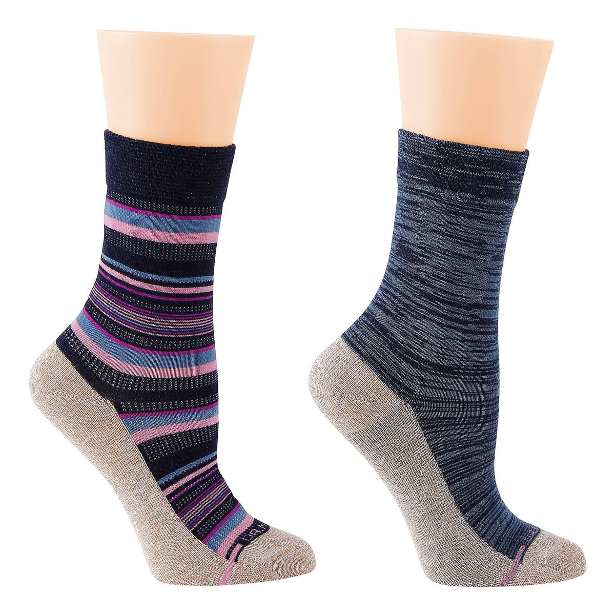 Dr. Motion/Multi Stripe | Diabetic Socks For Women