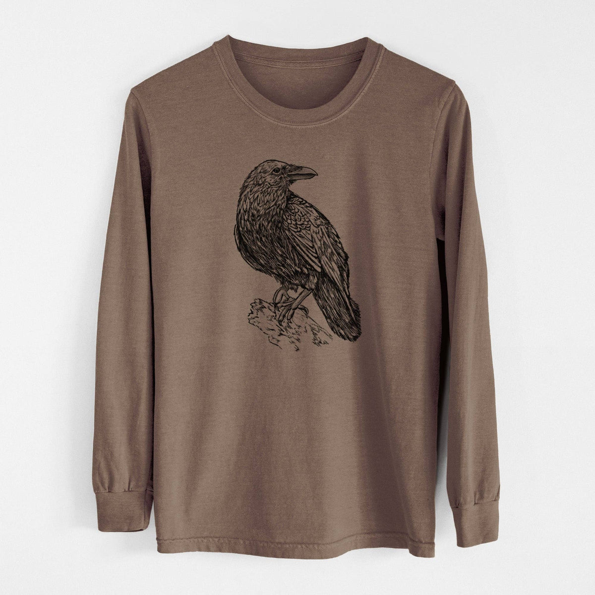BeCause/Corvus corax - Common Raven - Heavyweight 100% Cotton Long Sleeve