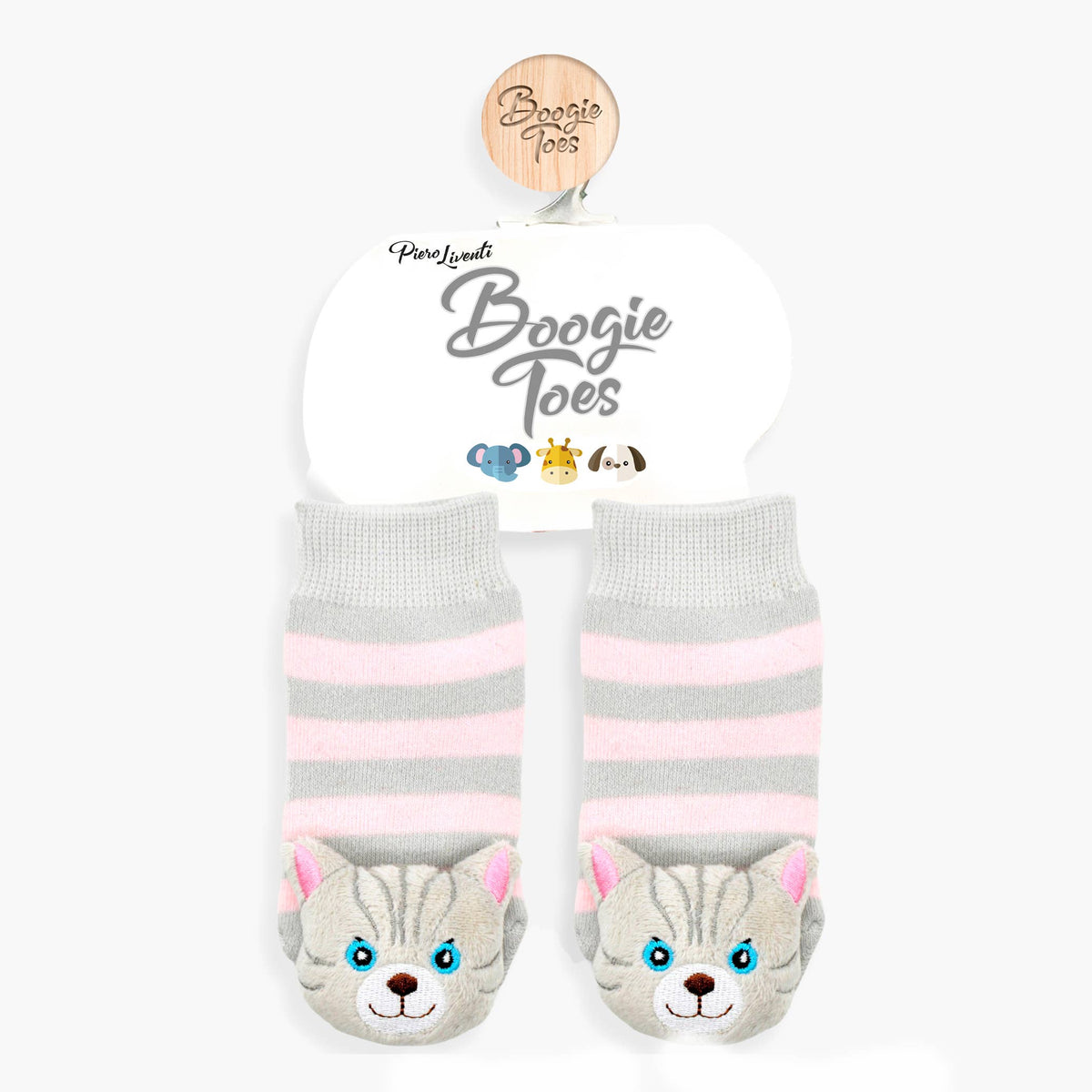 Liventi/Gray Cat Boogie Toes Rattle Socks