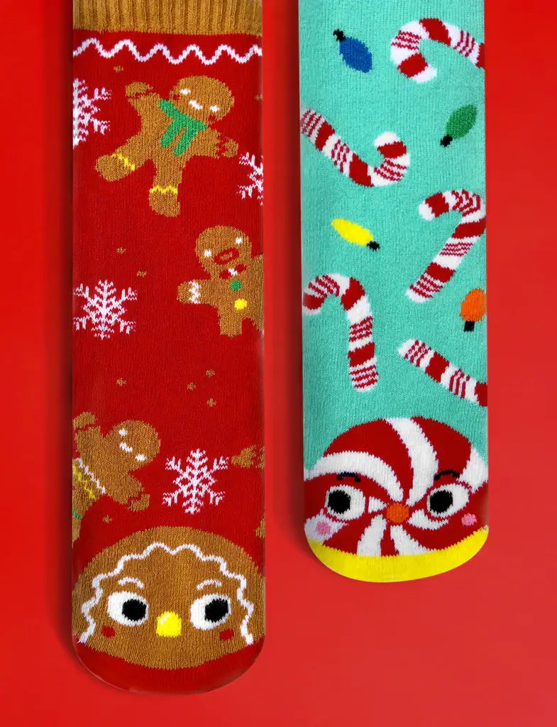 Pals/Christmas Gingerbread & Candy Cane - Fun Socks for Adults