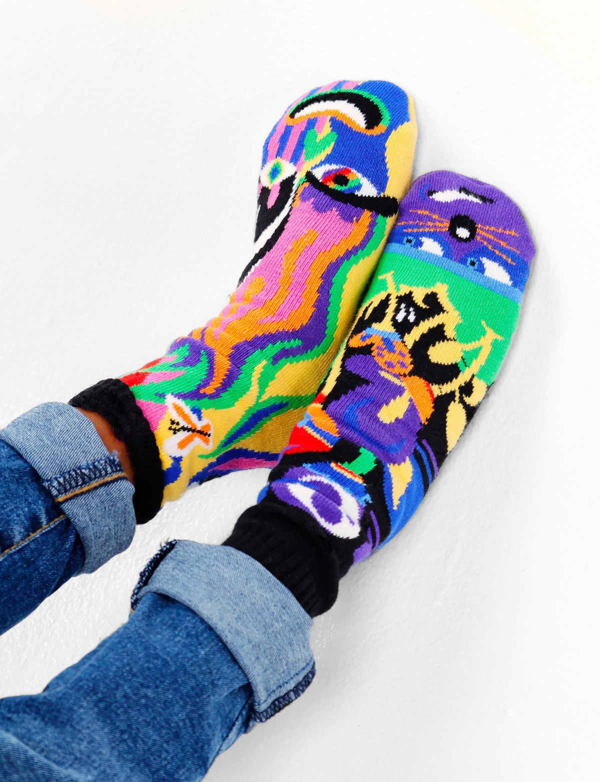 Pals/Shy & Outgoing Mismatched Non-Slip Socks for Kids
