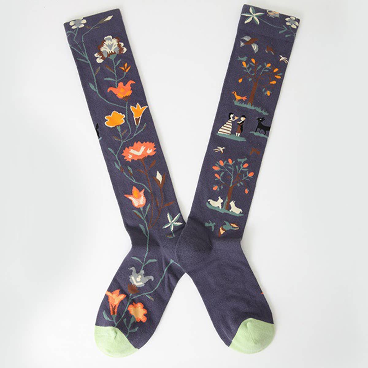 Yuppie Sox FANCY DESIGN PATTERNED KNEE HIGH SOCKS