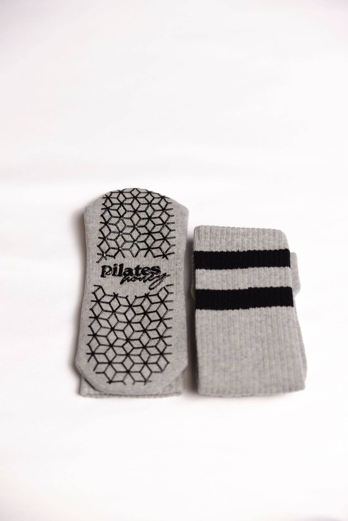Pilates Honey/Men's Black Stripe Crew Grip Sock