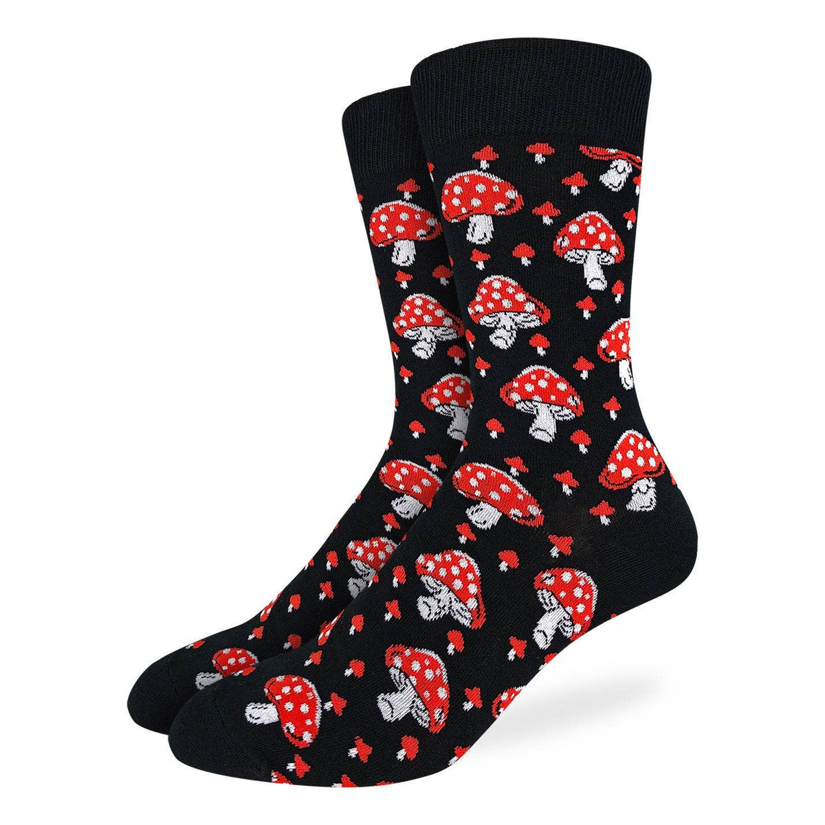 Good Luck Sock/Big & Tall Amanita Mushrooms Socks: Shoe Size 13-17