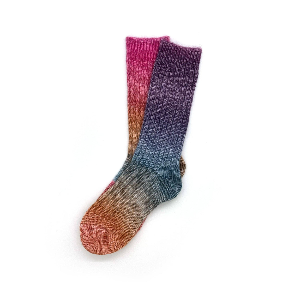 Rainbow Unicorn Birthday Surprise/Ombre Sunset Socks – Cozy Gradient Knit Socks for Fall &amp; Win