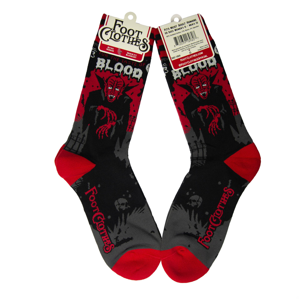 Foot Clothes/Dracula's Bloodlust Crew Socks