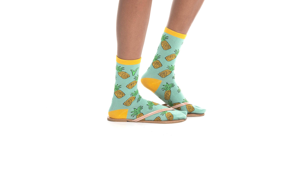 V-Toe Split Toe Novelty Pineapple Big Toe Tabi Socks