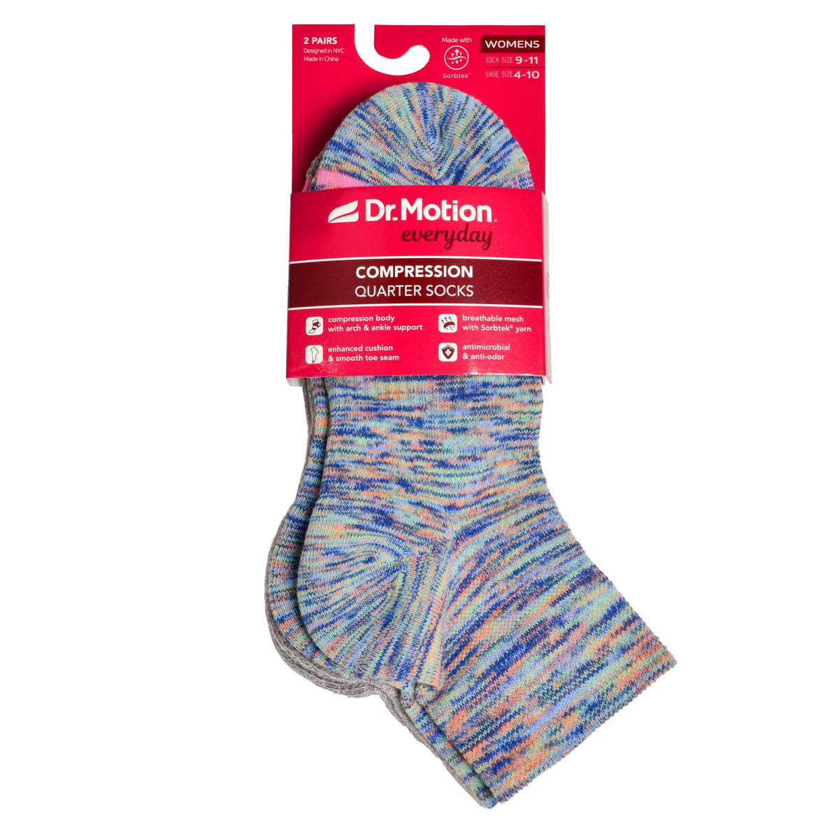 Dr. Motion/Spacedye | Quarter Compression Socks For Women