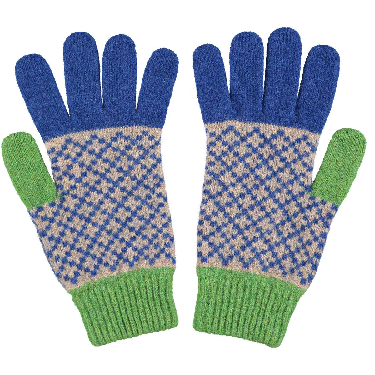 Catherine Tough Men&#39;s Lambswool Gloves: - peach block