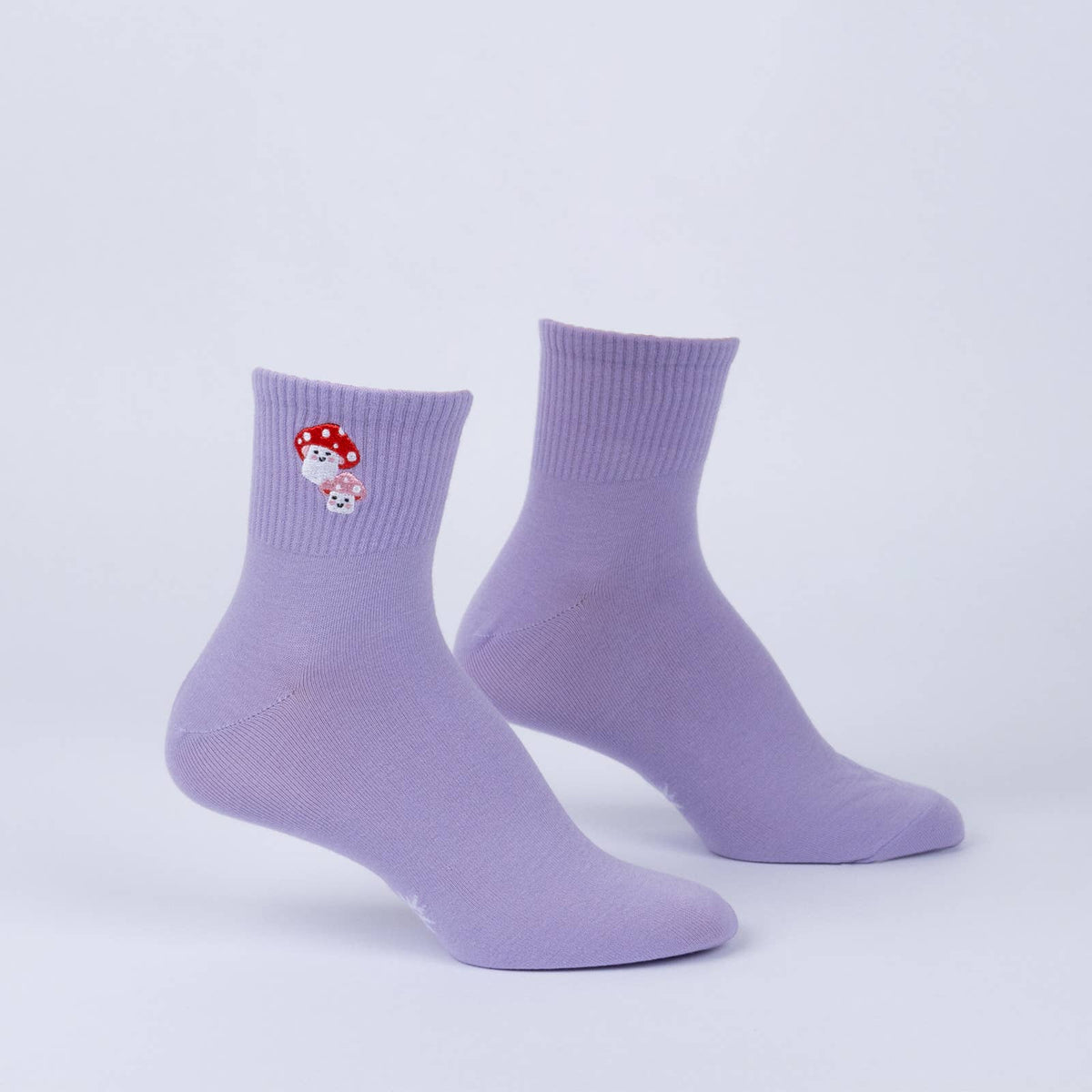 Sock it to Me/Embroidered Quarter Sock: So Mush Shroom in My Heart