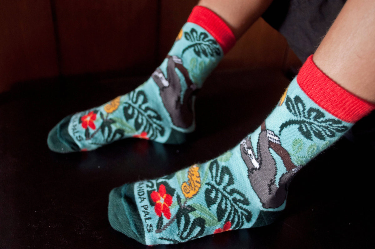 Sock Panda - Sloth and the Forest Friend Socks (Ages 5-7)