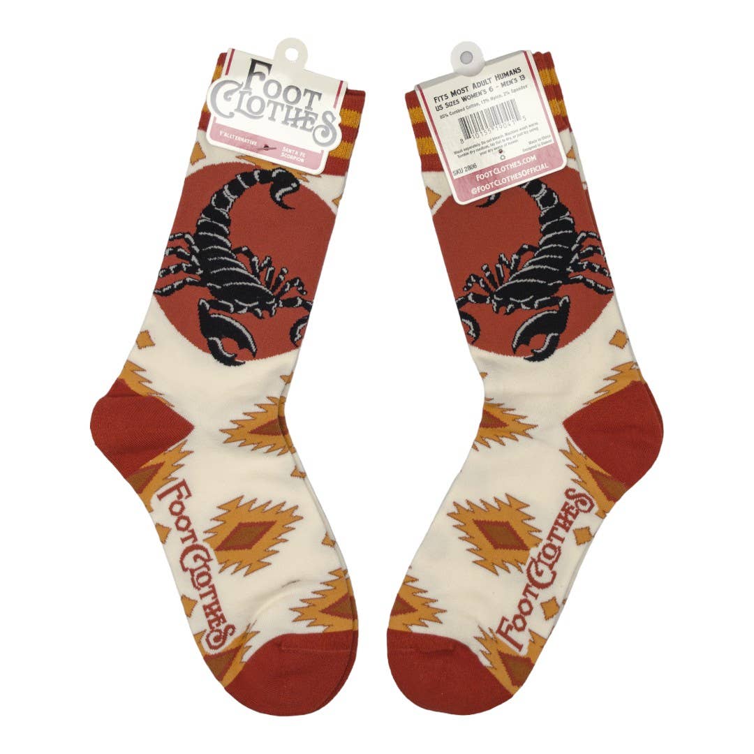 Foot Clothes/Santa Fe Scorpion Crew Socks