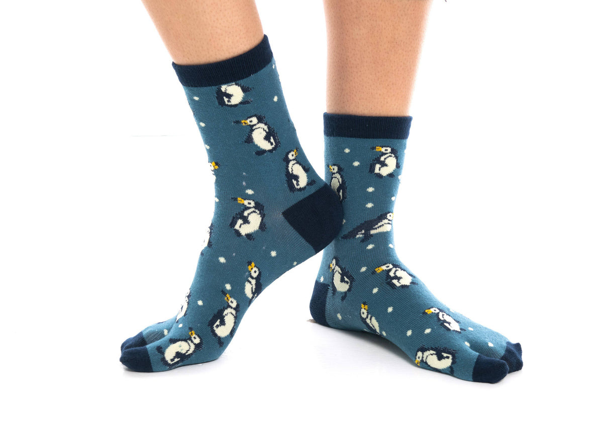 V-Toe Split Toe Novelty Penguin Big Toe Tabi Socks