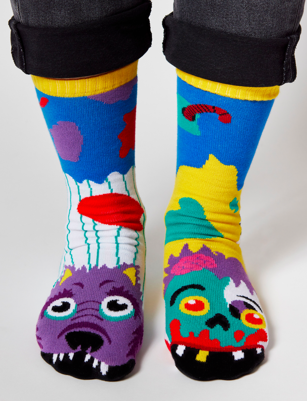 Pals/Zombie & Werewolf Fun Halloween Socks for Adults