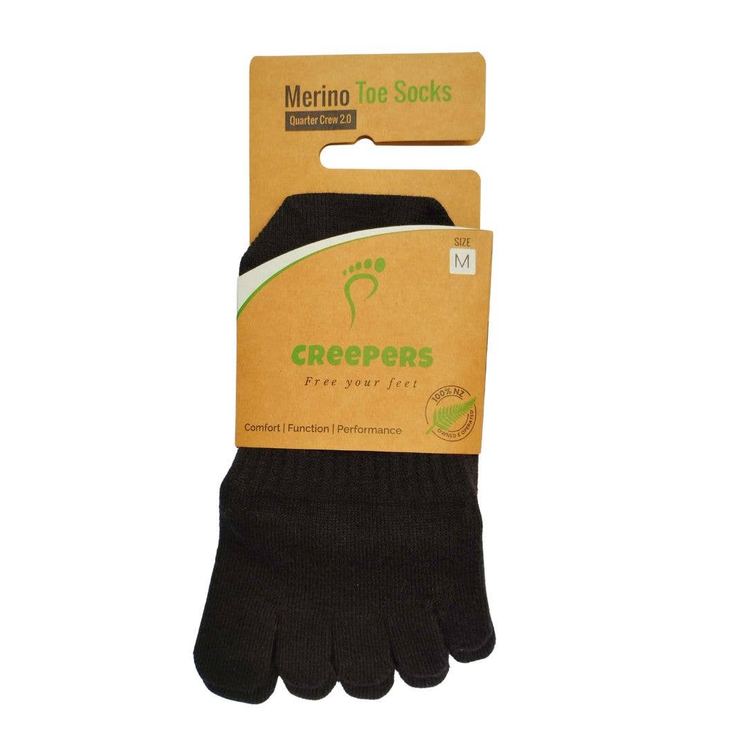 Creepers/Merino Toe Socks, Quarter Crew