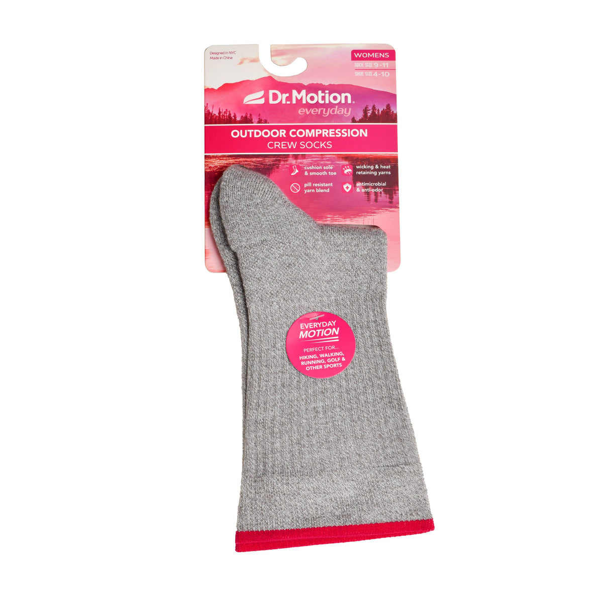 Dr. Motion/Solid Medium Weight | Compression Outdoor Medium Weight Crew For Women