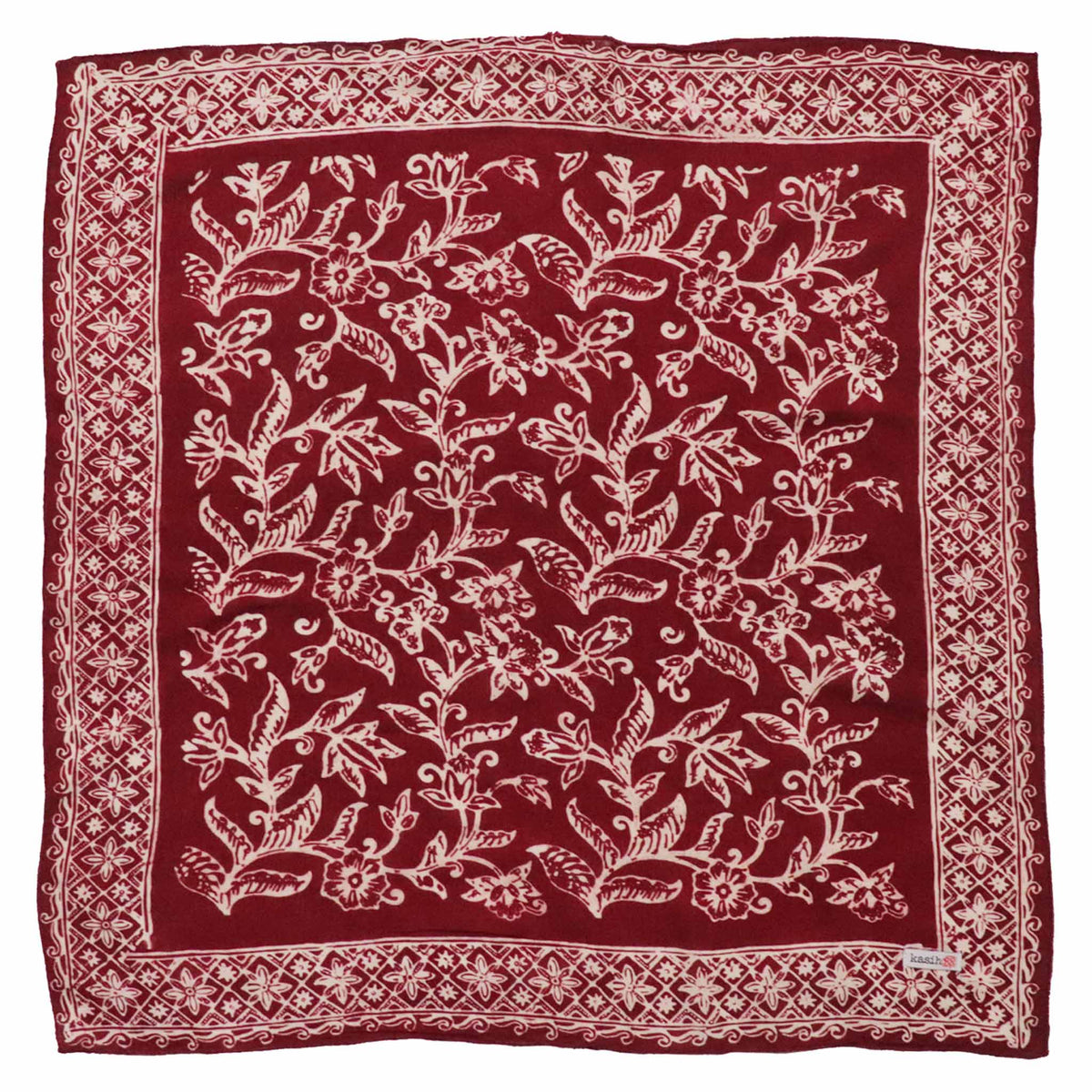 Kasih Coop/Hand Dyed Batik Bandana, 100% Soft Cotton, Cherish, Red