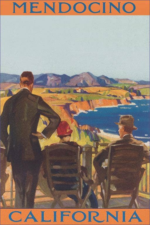 Found Image Press/Mendocino Travel Poster/Magnet