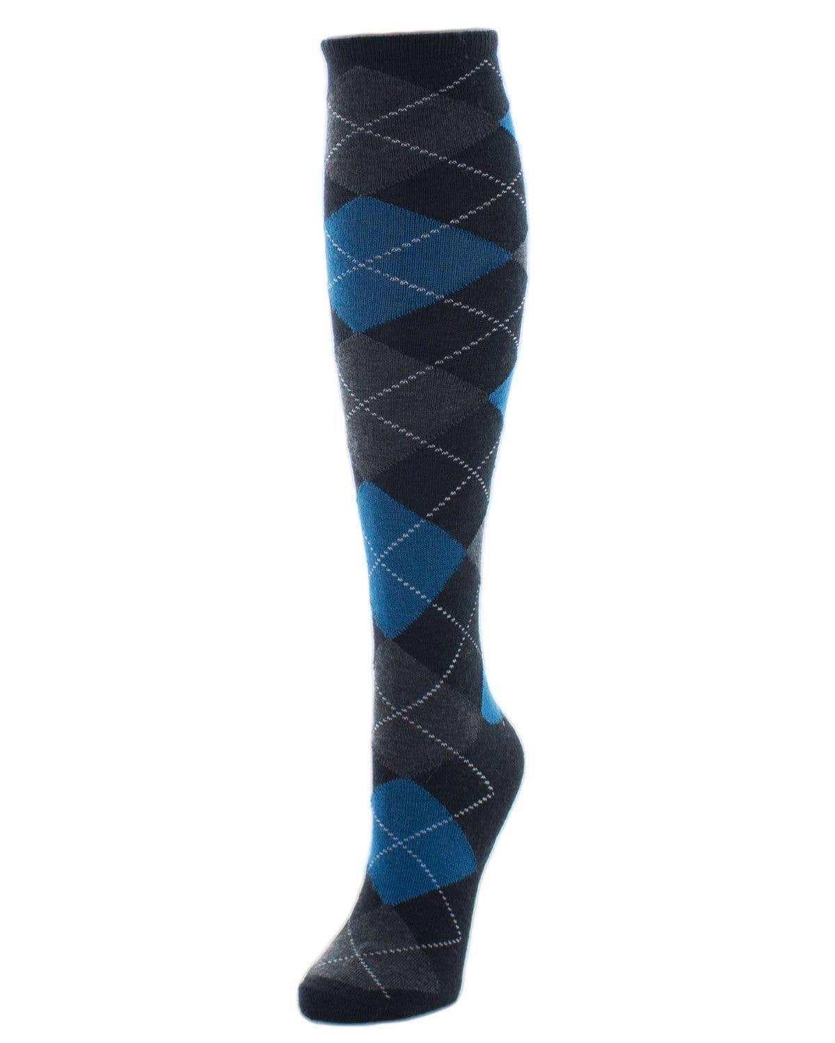 MeMoi Argyle Shades Cashmere Blend Knee High Sock