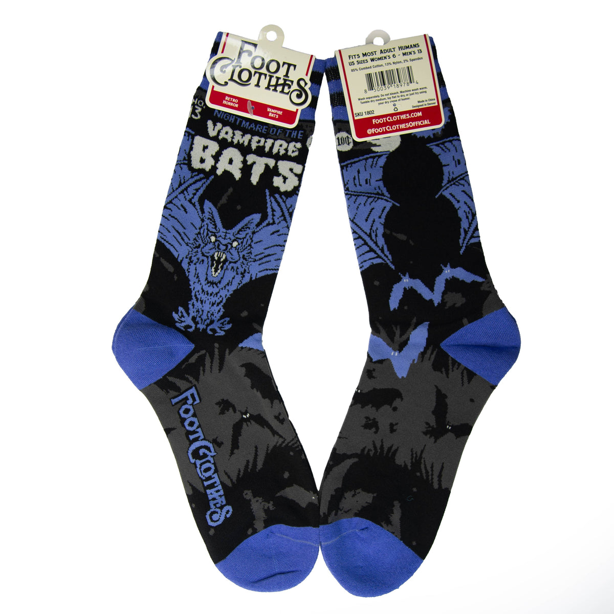 Foot Clothes/Vampire Bats Crew Socks