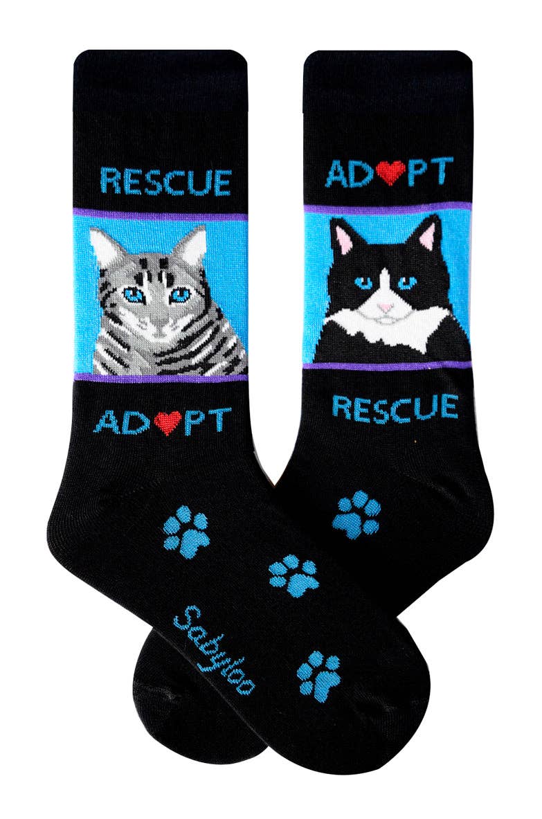 Sabyloo - Adopt Rescue Cat Socks