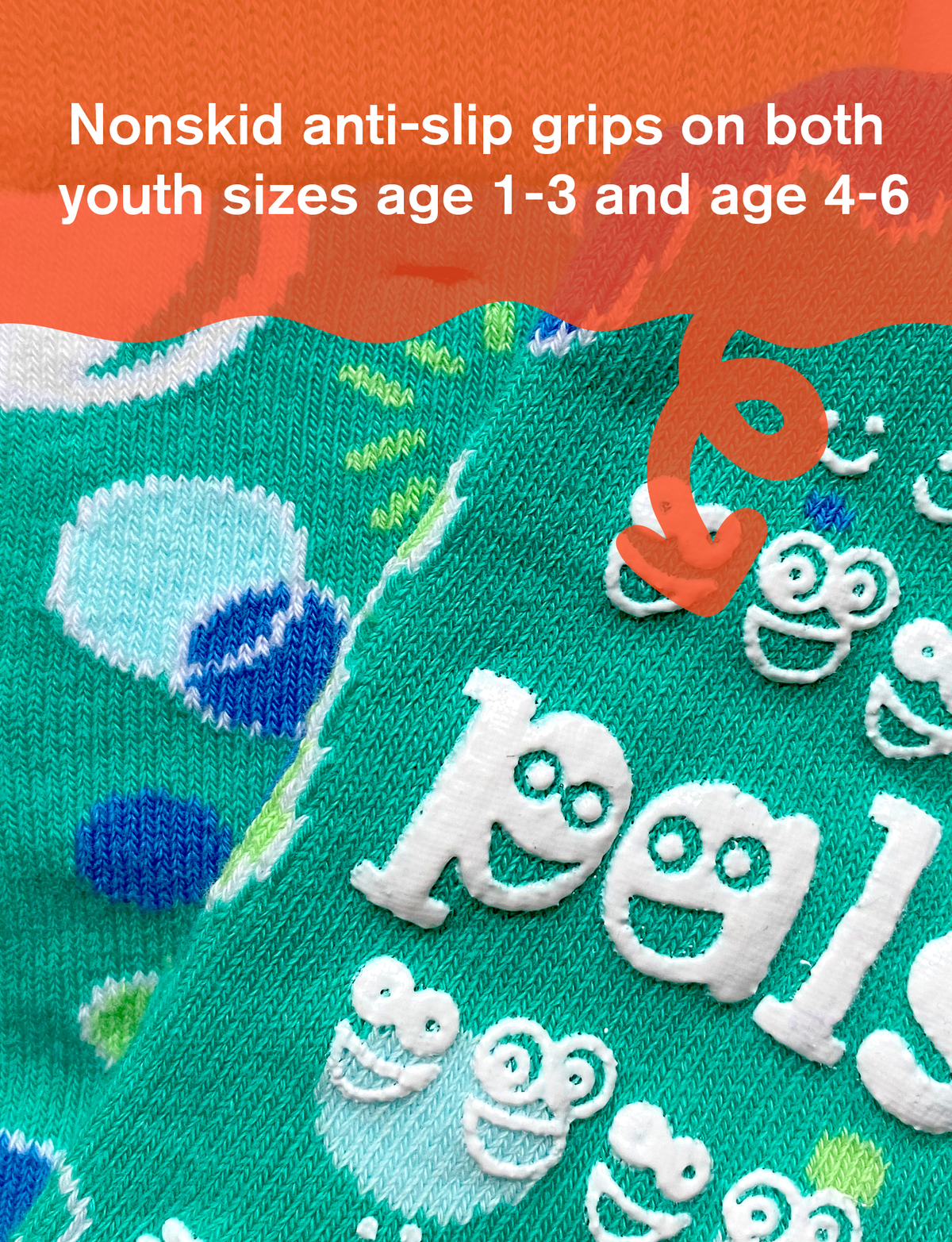 Pals/Pokey & Poppy - Mismatched Cactus Bubble Non-Slip Kids Socks