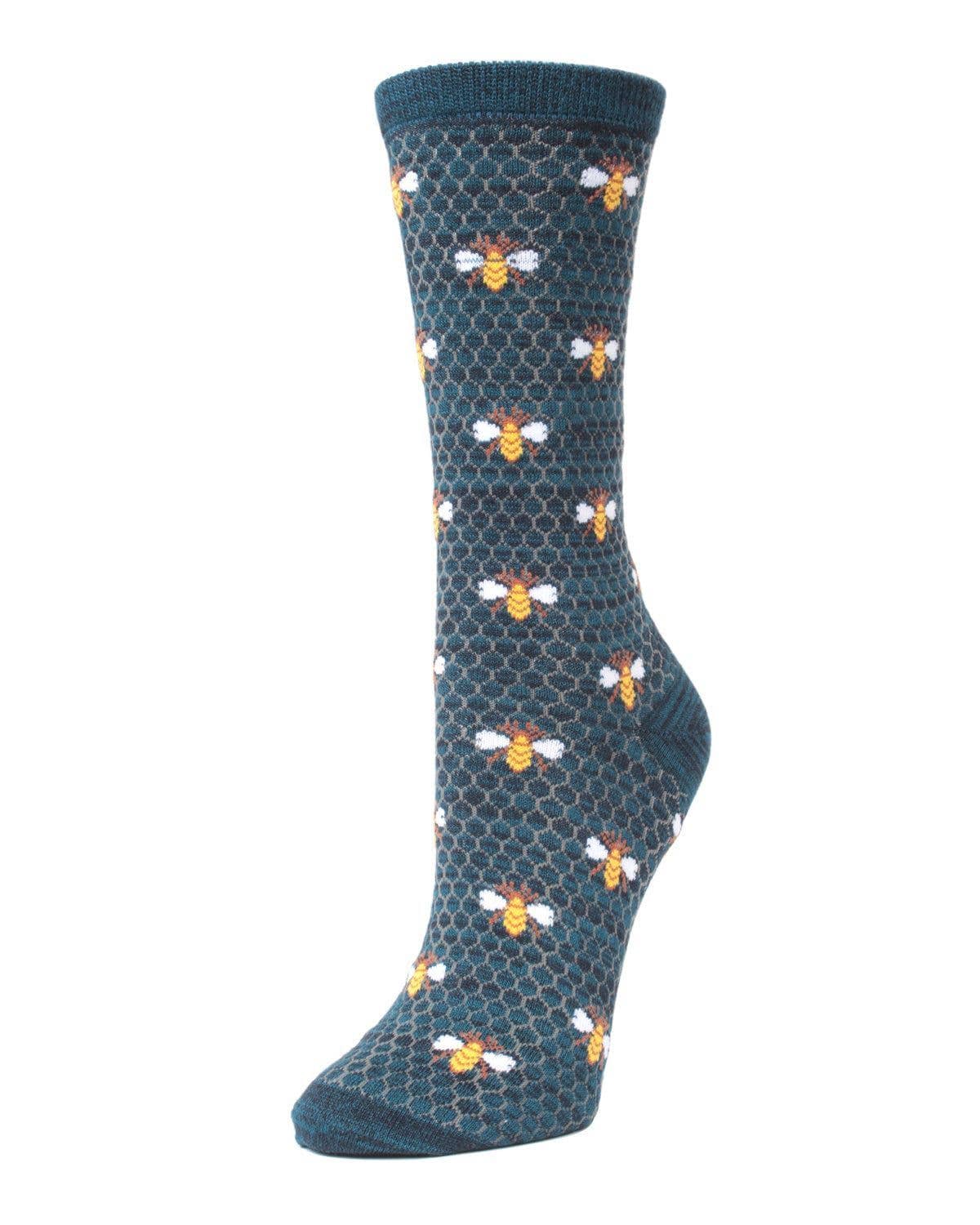 Memoi Honey Bee Crew Socks