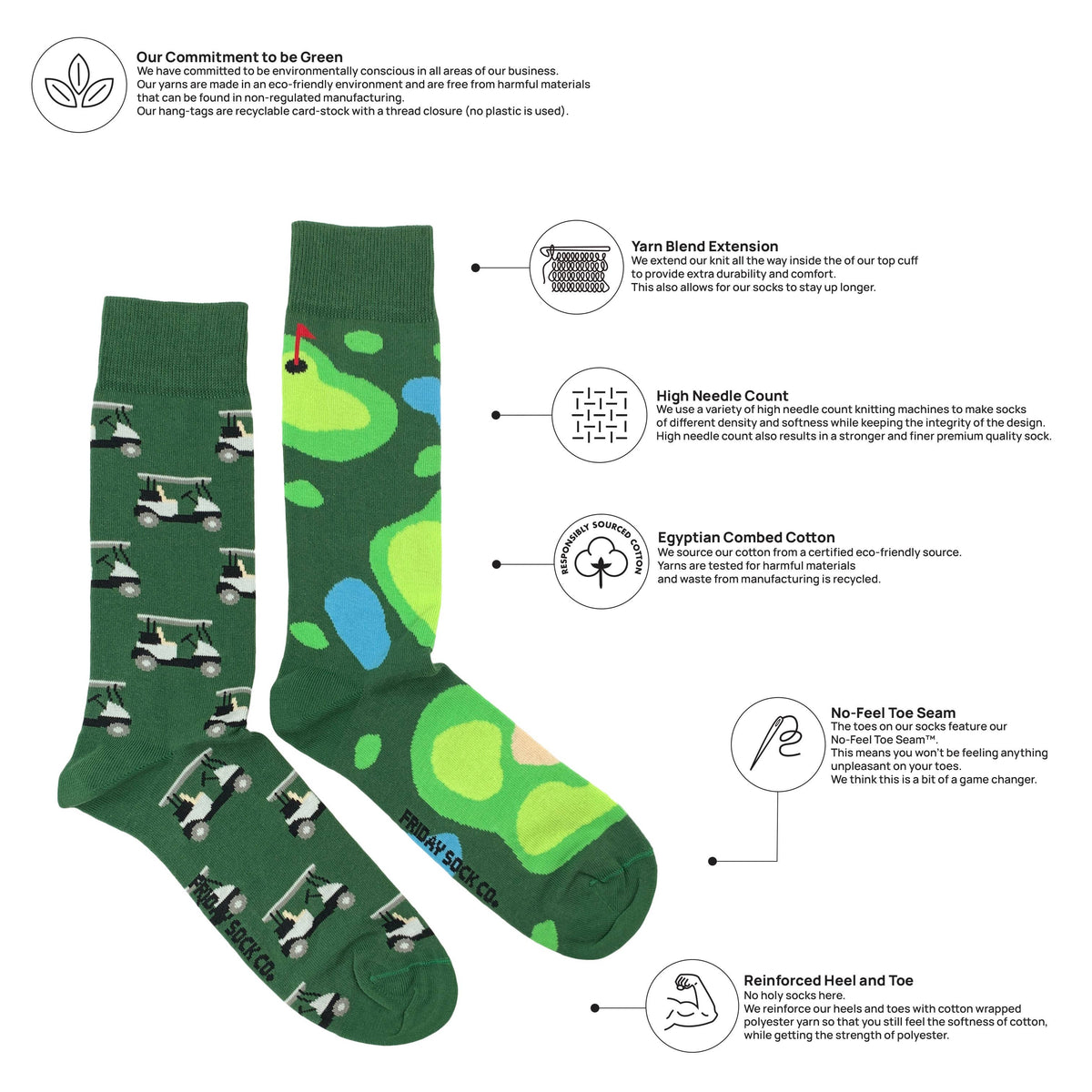 Friday Sock Company/Men's Golf & Golf Cart