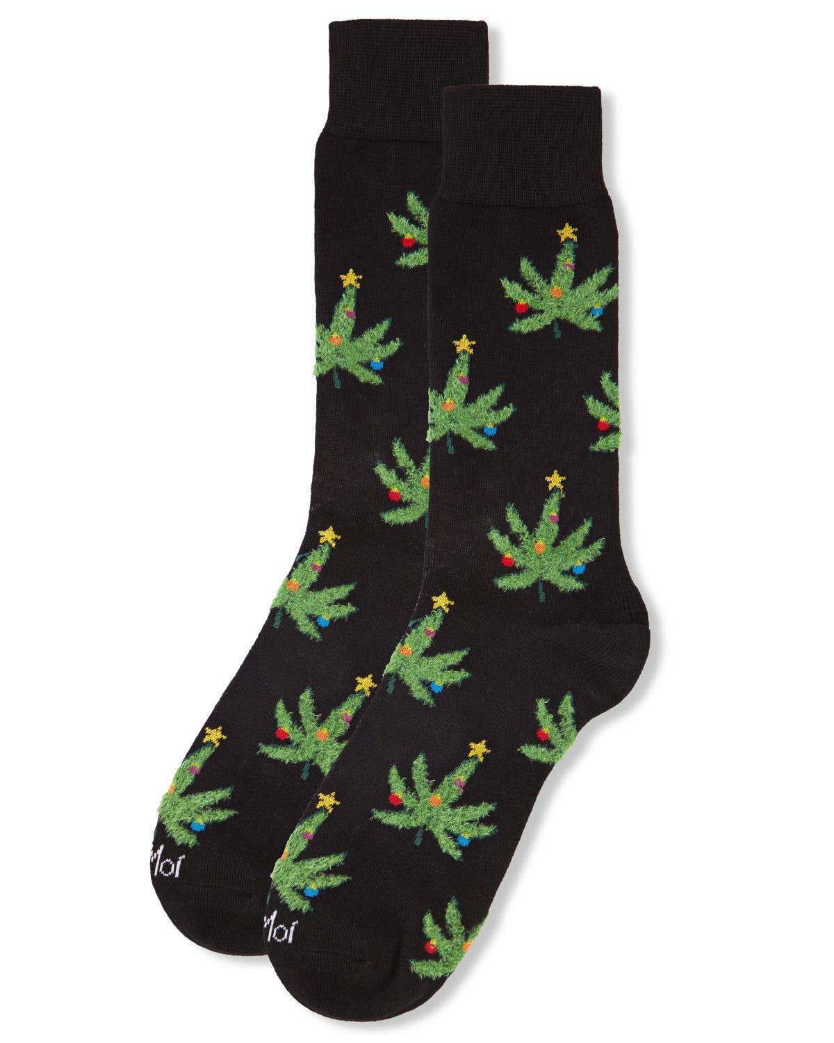 Memoi/Pot Leaf Trees Men's Holiday Crew Sock