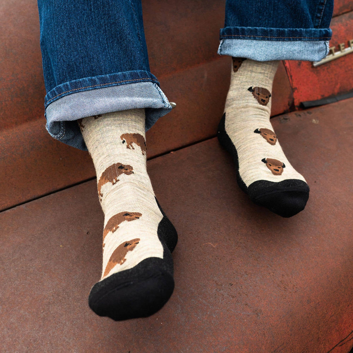 Friday Sock Co/Men's Bison Merino Wool Socks