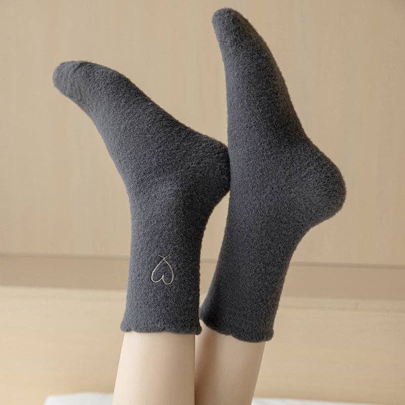 Gohobi/Warm Velvet Heart Socks