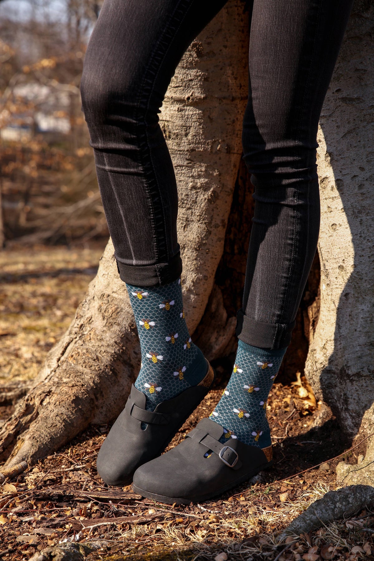 Memoi Honey Bee Crew Socks