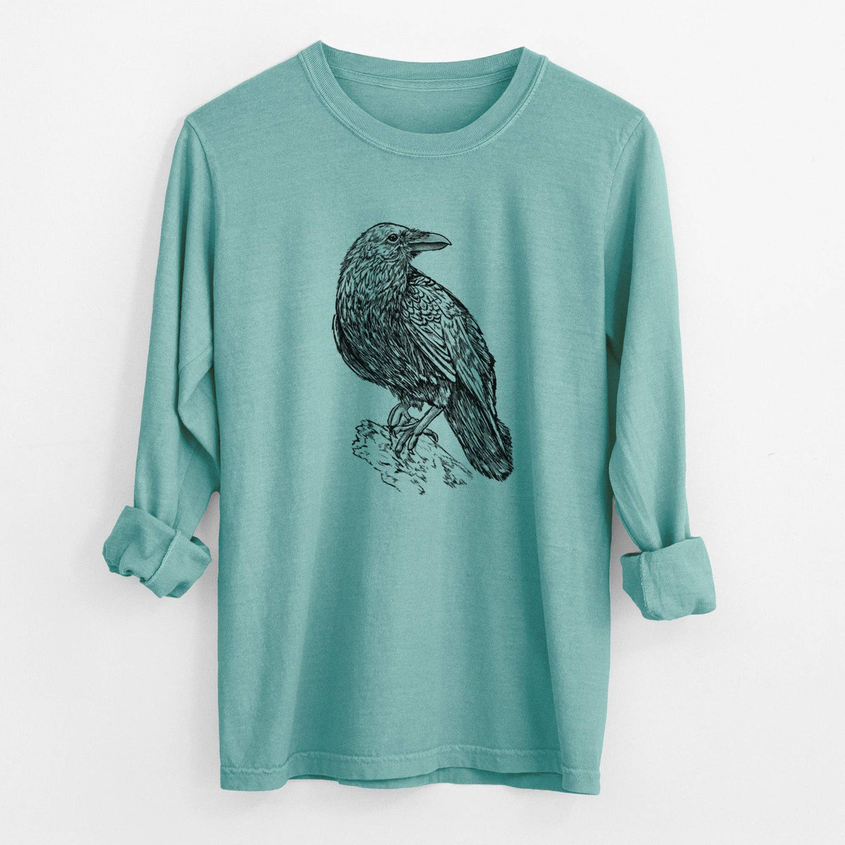 BeCause/Corvus corax - Common Raven - Heavyweight 100% Cotton Long Sleeve