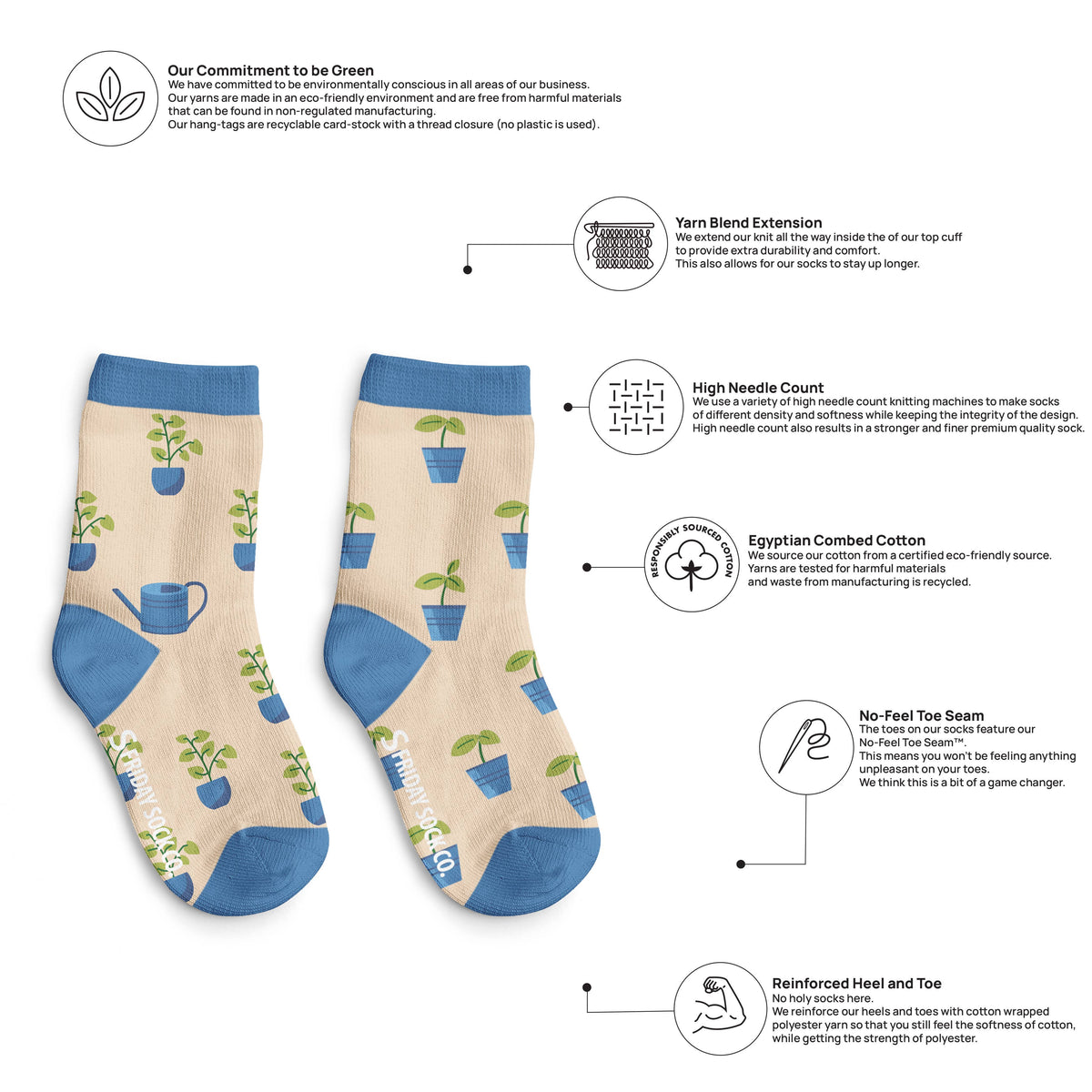 Friday Sock Co/Kid's Plants Socks