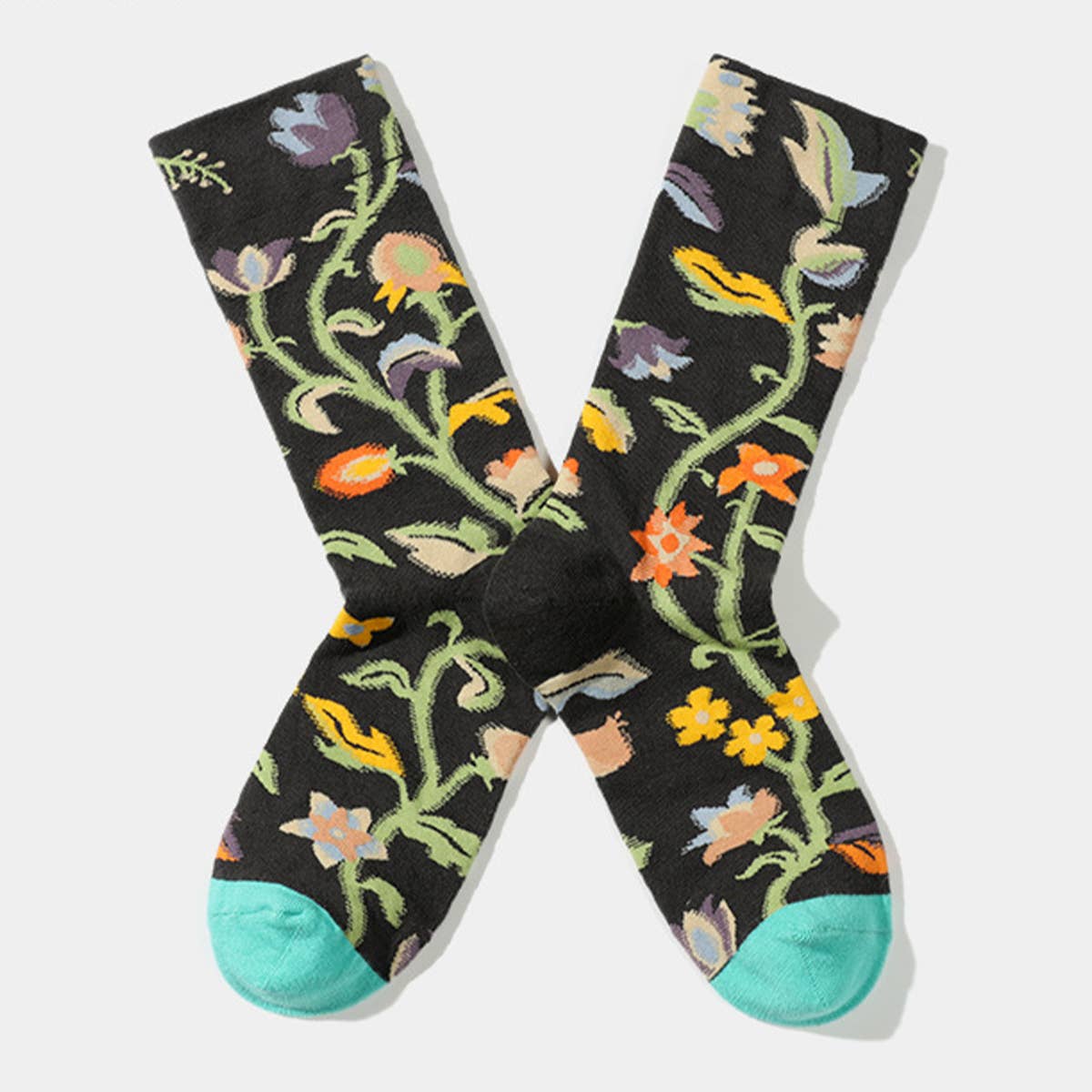 Yuppie Sox PLANT FLOWER PATTERN STREET SKATEBOARD SOCKS