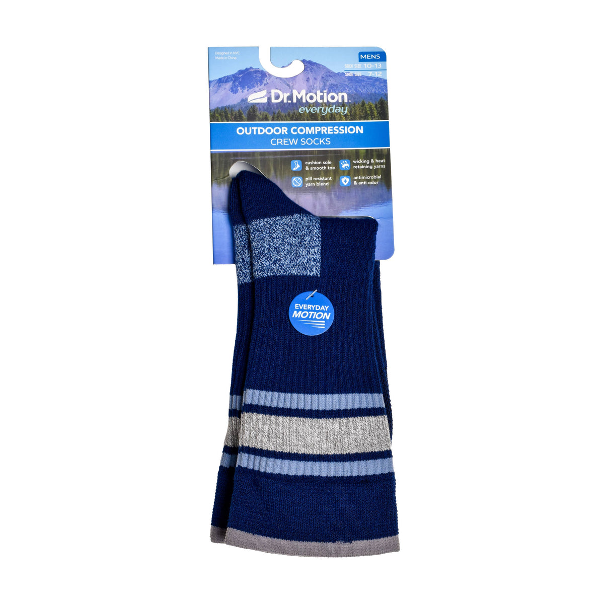 Dr. Motion/Varsity Top Stripe | Compression Outdoor Medium Weight Crew For Men